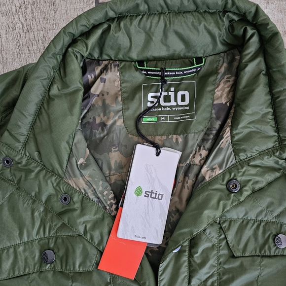 Stio Jacket Skycrest Insulated Puffer Snap Shirt Mens M NWT REI Outdoor Packable - Picture 2 of 7